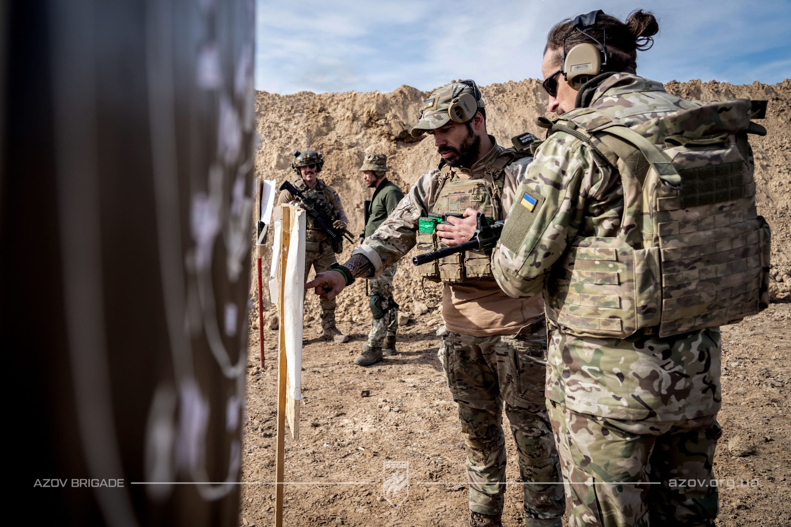 These pictures show firearms and tactical training of fighters from the International Battalion of the 12th Special Forces Brigade Azov.