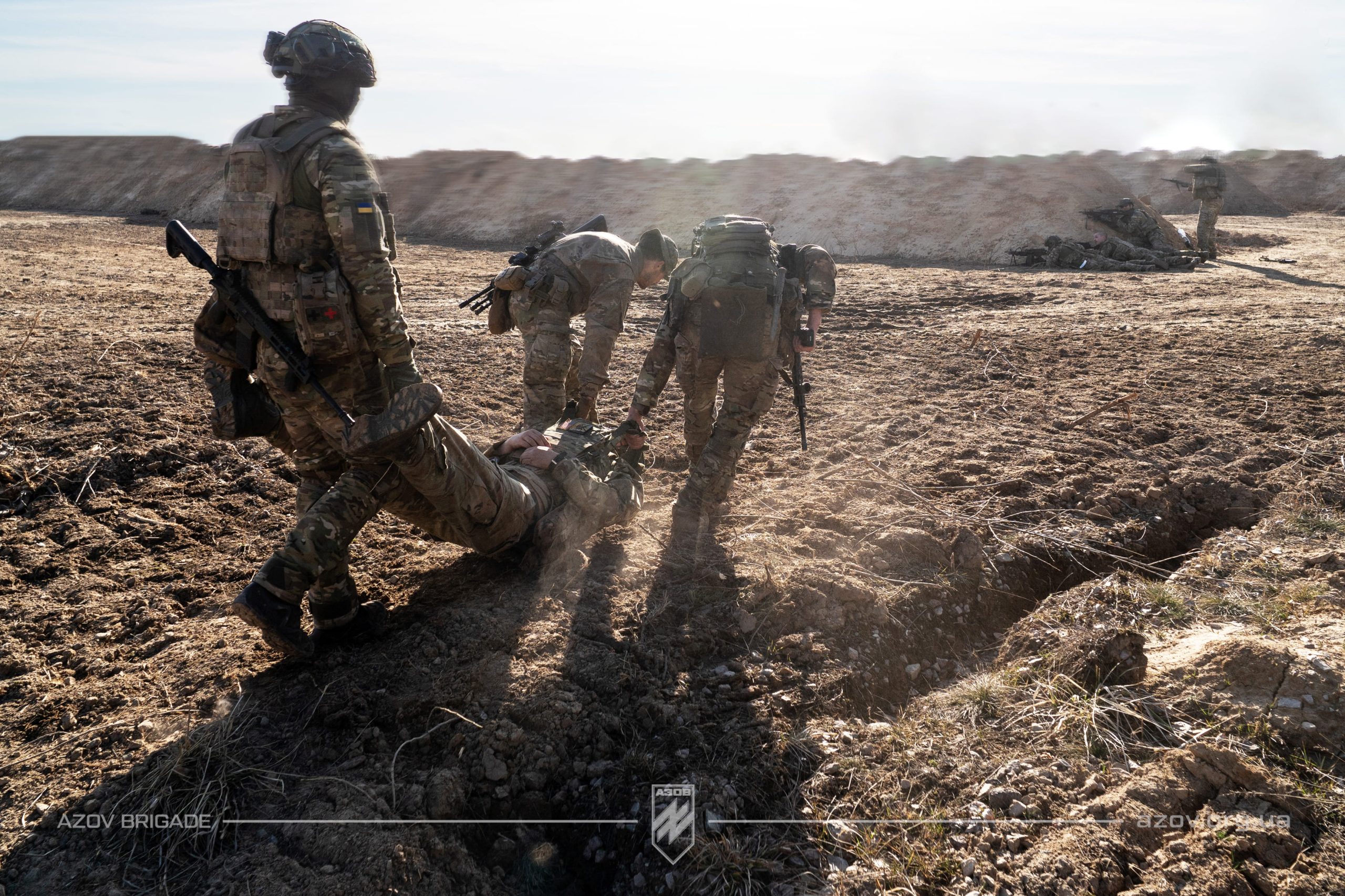 These pictures show firearms and tactical training of fighters from the International Battalion of the 12th Special Forces Brigade Azov.